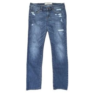 Abercrombie & Fitch Jeans Womens 6S Blue Denim The A&F Skinny Distressed 31x29.5